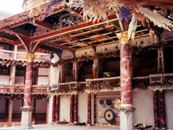 The stage of the new Globe Theatre in Southwark, London. (Credit: J. M. Pressley)
